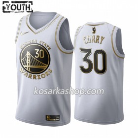 Dres Golden State Warriors Stephen Curry 30 Nike 2019-20 Bijela Golden Edition Swingman - Dječji